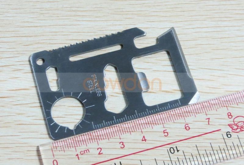 Stainless Steel 11 in 1 Beer Opener Survival Card Tool Fits Perfect in Your Wallet