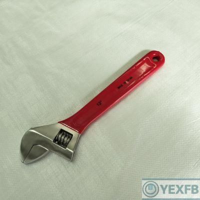 Stainless Steel Adjustable Wrench/Spanner with Rubber Handle, 12&quot;, SS304/420/316