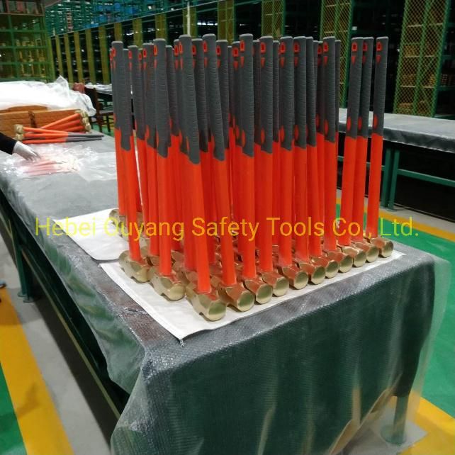 Non Sparking Resistant Sledge Hammer, 1800g, Fiberglass Handle, Atex Hammer