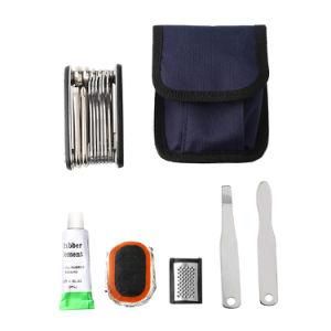 18 in 1 Bicycle Mechanic Fix Tools Set Bag with Tire Patch Levers