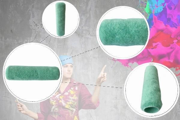 Green Polyester Paint Cover Roller Painting Tool Hardware Tool Roller Cover