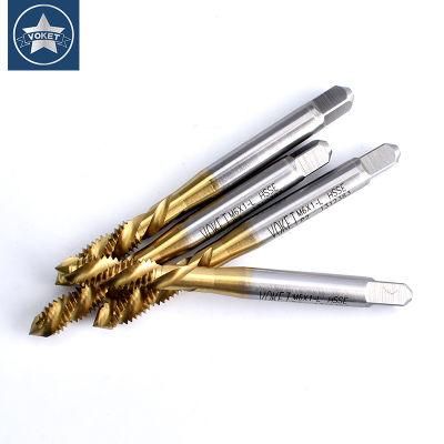 Hsse-M35 JIS Left Hand with Tin Spiral Fluted Taps M3X0.5L Machine Thread Screw Tap