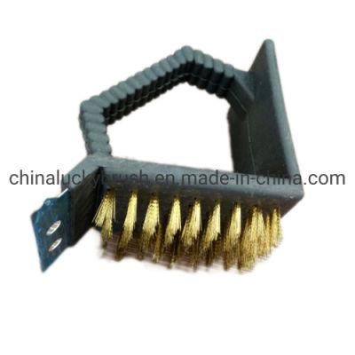 Trapezoid Copper Handle Brush with Scraper Knife (YY-833)