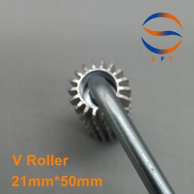 Customized 21mm Diameter Aluminium V Rollers Paint Rollers for Laminating