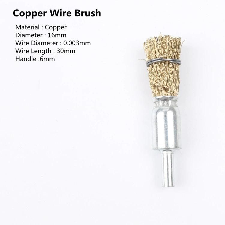 Steel Wire Brush with Handle Stainless Steel Grinding Head for Rust Removal Polishing Panit Decontamination Brush