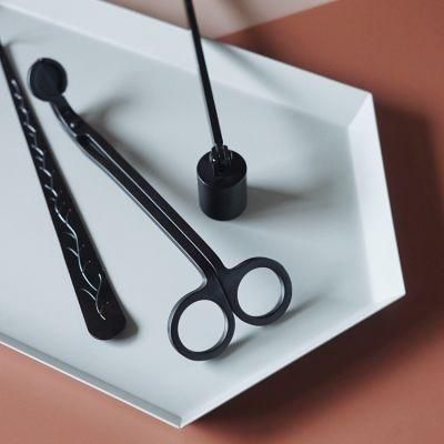 Matte Black Wholesale Candle Wick Candle Scissors Snuffer Wick Trimmer Dipper Candle Accessory Set Tools