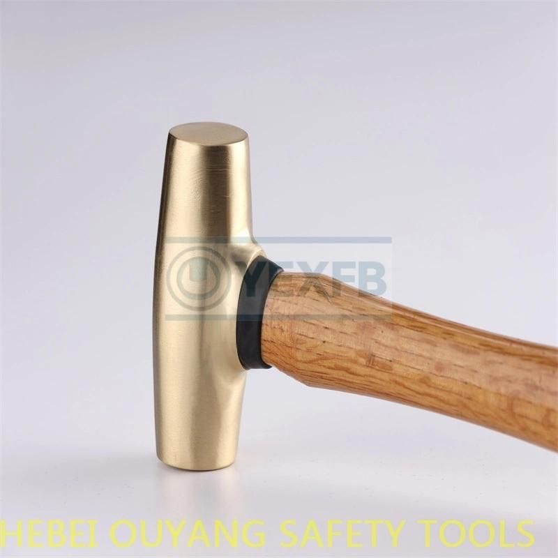 Brass Mallet Hammer, Wooden Handle, 3 Lb, 360mm Long