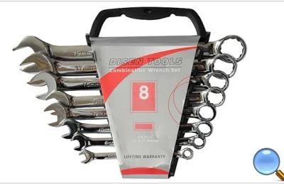8PCS SGS Approved Mirror Finish Combination Spanner Set
