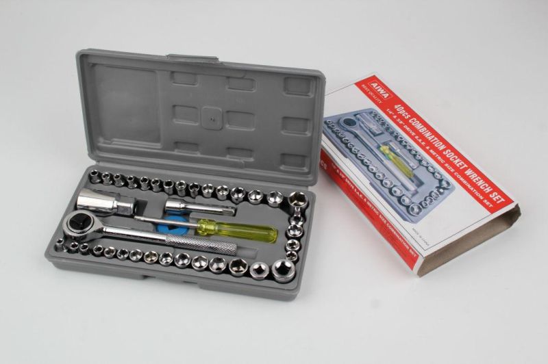 40-Piece Car and Motorcycle Sleeve Combination Socket Wrench Tool Set