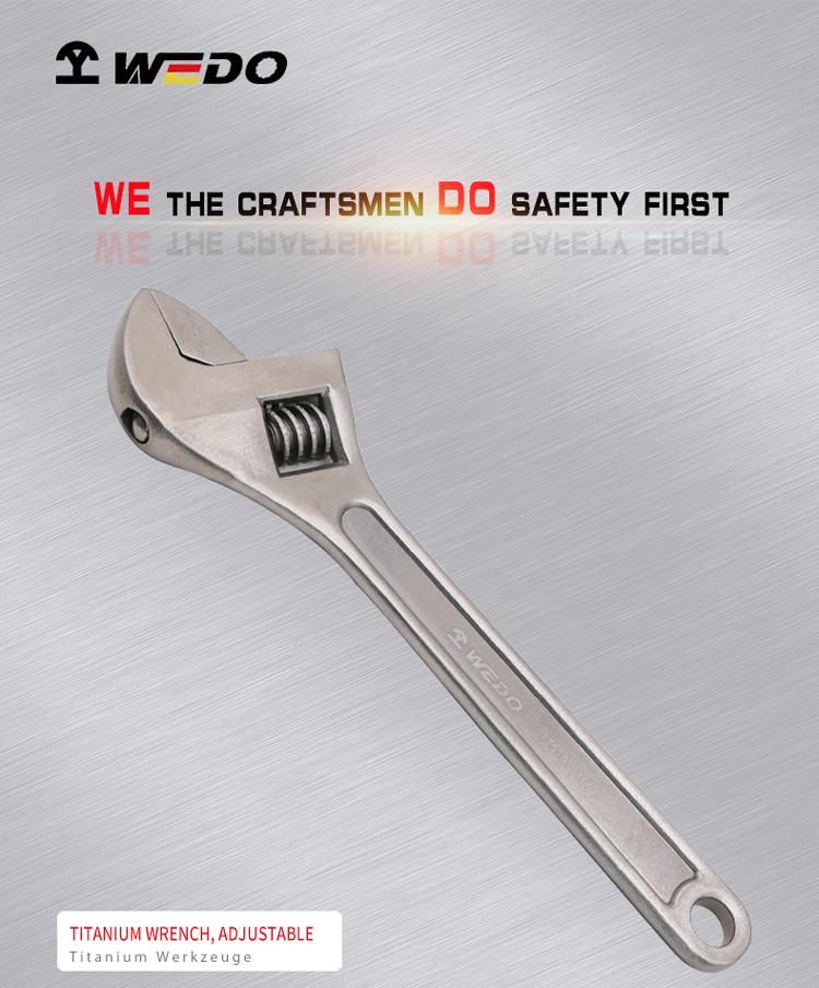 WEDO Titanium Wrench Adjustable Spanner Light Weight Non-Magnetic Rust-Proof Corrosion Resistant