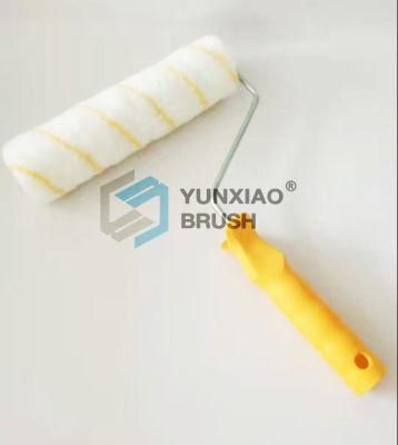 Yello Stripe Polyester Refill and Plastic Handle High Quality Paint Roller Brush Cheap Paint Brushes