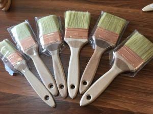 White Bristle Paint Brush with Wooden Handle