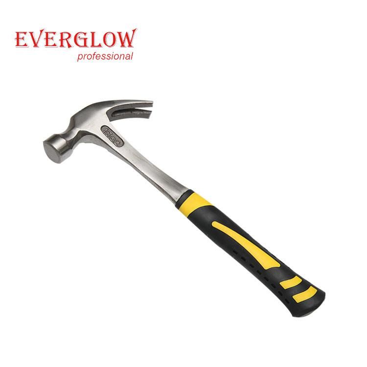 Good Factory Manufactures Multi-Purpose Hammer Tool 8oz 12oz 13oz 16oz 20oz Soft TPR Grip Fiberglass Handle Martillo Nail Tool Claw Hammer