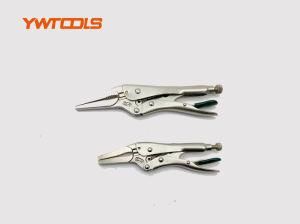 2PCS Long Nose CRV Locking Pliers Set