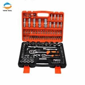 2018 New Design Industrial Grade 108PCS Rim Metric Cr-V 1/4&prime;&prime; 1/2&prime;&prime; Dr Professional Socket Set