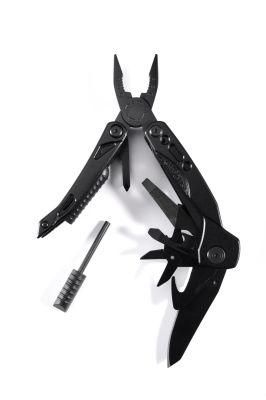 Black Oxiding Stainless Steel Outdoor Survival Camping Pliers with Fire Stick