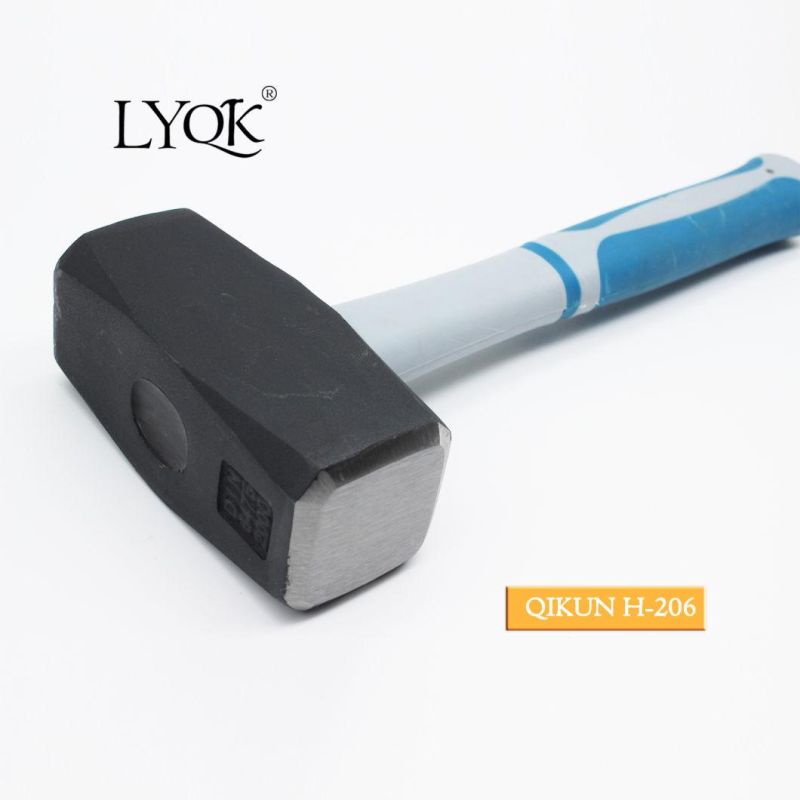 H-205 Construction Hardware Hand Tools Plastic Coated Handle German Type Stoning Stone Hammer