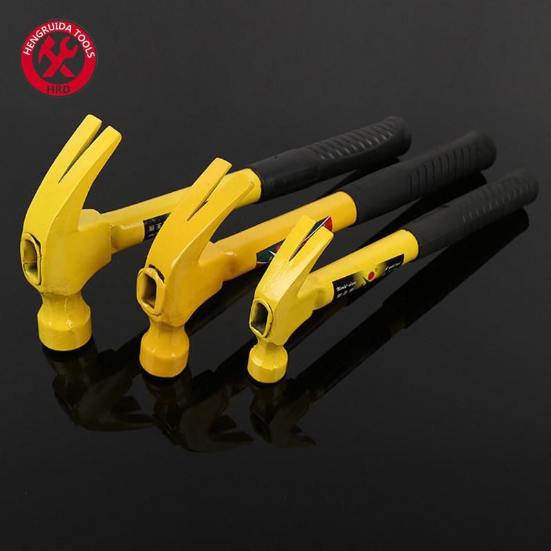 Claw Hammer Steel Tubular Handle Yellow Painted