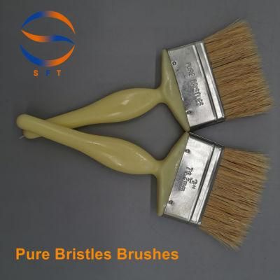 OEM Solvent Resistant White Bristle Laminating Brushes Paint Tool Manufacturer