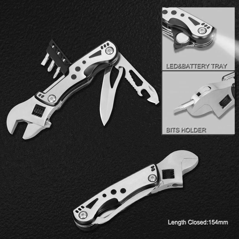 Multifunction Wrench Multi Function Tool with LED Flashlight (#8387)