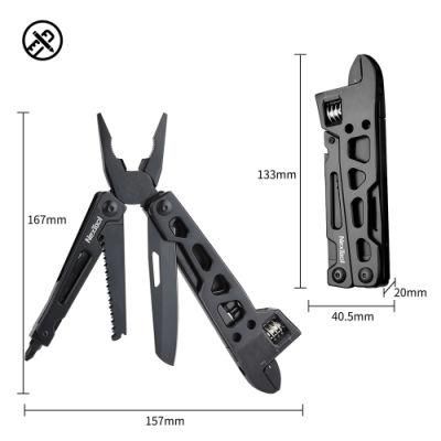 Nextool Black Coating Portable Camping Wrench Multitool with Pliers Saw