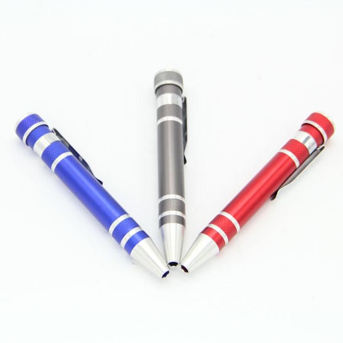 Mini Pocket 8 in 1 Promotional Pen Screwdriver Kit