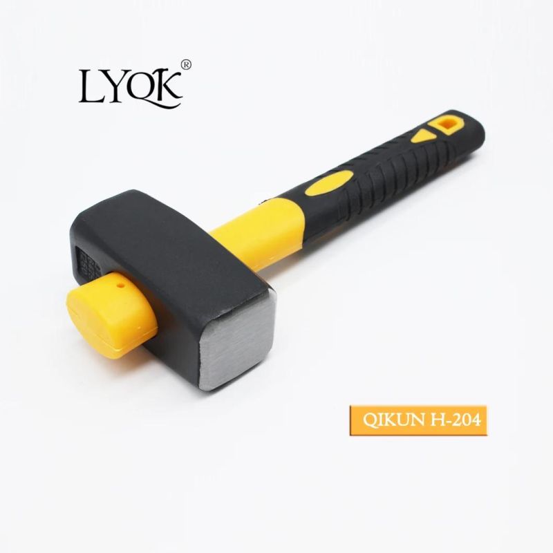 H-204 Construction Hardware Hand Tools Plastic Coated Handle German Type Stoning Stone Hammer