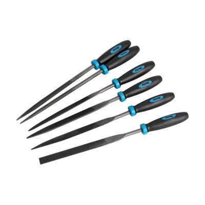 Fixtec Hand Tool 6 Pieces Hand Metal Files High Carbon Steel Multipurpose File Set
