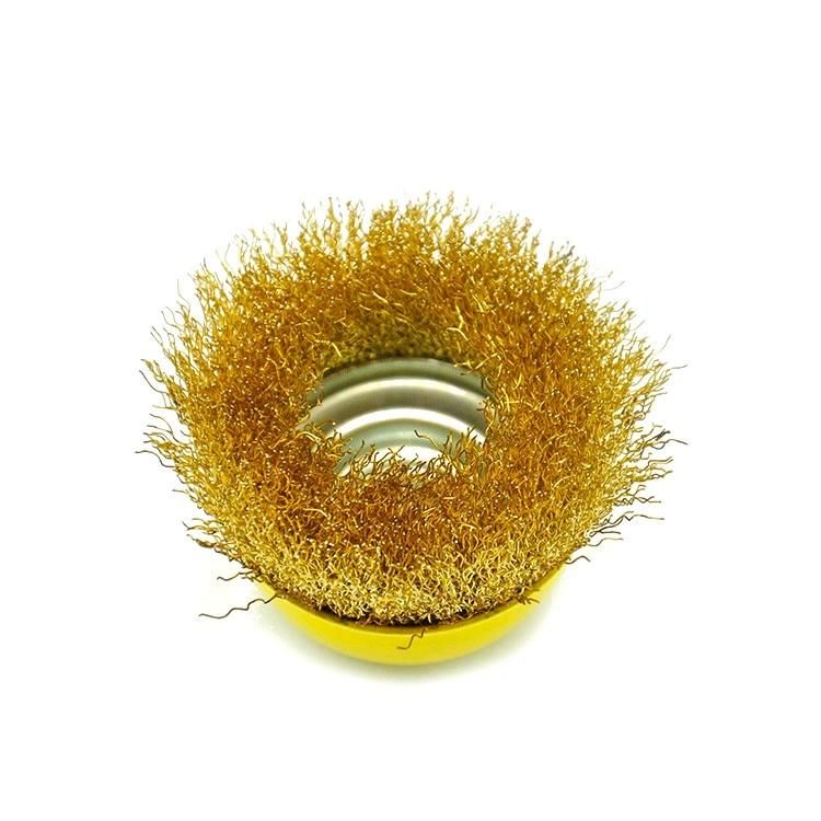Industry Crimped Copper Wire Grinding Abrasive Cup Brush