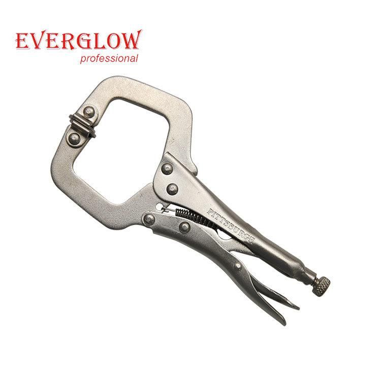 Professional High Quality Steel Long Nose Quick Release Vise Grips 4PC Curved Jaw Locking Plier Set