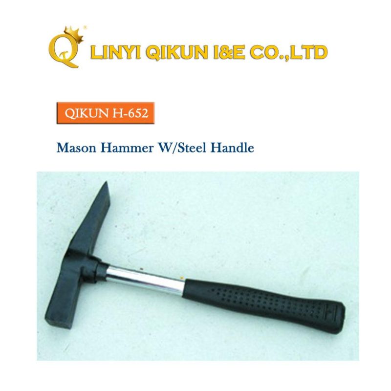 H-652 Construction Hardware Hand Tools Mason Hammer with Steel Handle