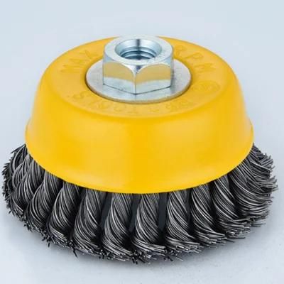 Twisted Wire Bowl Wheel Brush