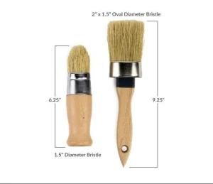 Wooden Handle Round Chalk Wax Paint Brush