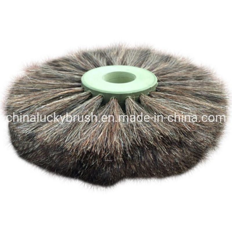 Horse Hair Shoe Cleaning or Polishing Wheel Brush/ Animal Wire Glass Cleaning Roller Brush (YY-748)