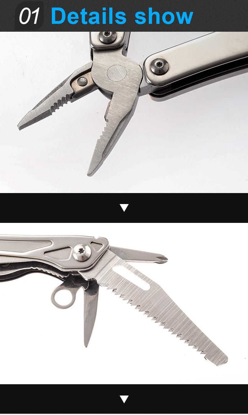 All-Steel Multifunctional Multi Tool Telescopic Pliers Head Multitool Outdoor Camping Emergency Ring Pliers