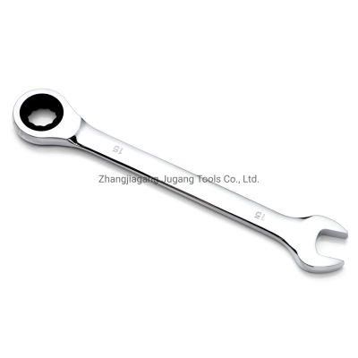Hand Tools High Quality 6-32mm Gear Ratchet Combination Spanners Chrome Plated