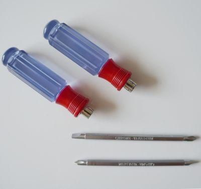 Good Quality Transparent Handle Screwdriver with Double Magnetic Top