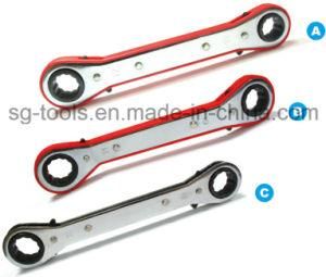 Double Ring Ratchet Wrench Surface Finish, Chrome Plated