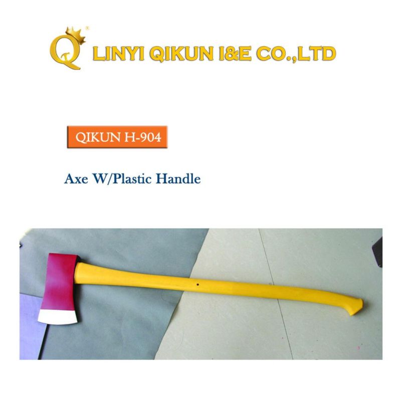 H-758 Construction Hardware Hand Tools Rubber Plastic Hammer with Wooden Handle