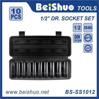 1/2&quot; 10PCS Impact Socket Set with Black Surface