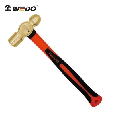 WEDO Aluminium Bronze Non-Sparking Ball Pein Hammer with Fiberglass Handle