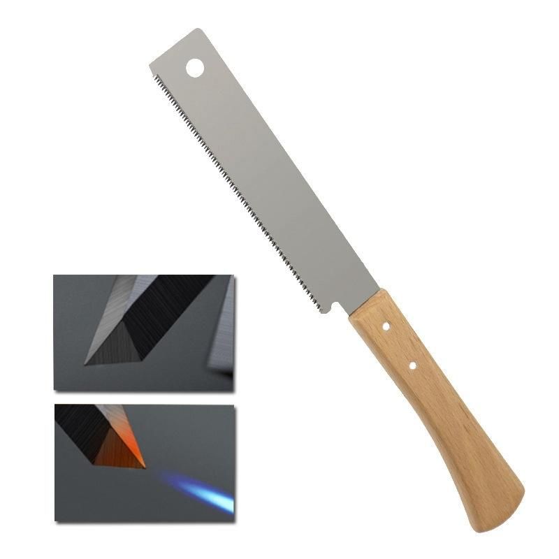 Hand Saws with Wooden Handles Small Hand-Held Fine-Toothed Straight-Shank Flat-Cut Saws for Household Use Quick Hand Tools DIY Woodworking Tools