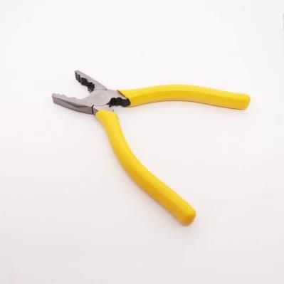 Yellow PVC Handle Durable Screw-Thread Steel Combination Pliers