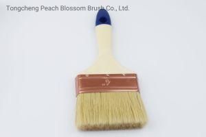 a Variety of Pig-Bristle Paint Brushes with Perforated Wooden Handle with Tail Ribbon