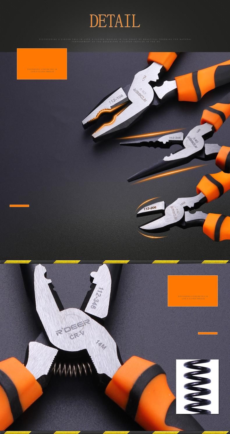 6", 7", 8" CRV Hand Tools Industrial Grade Combination Pliers