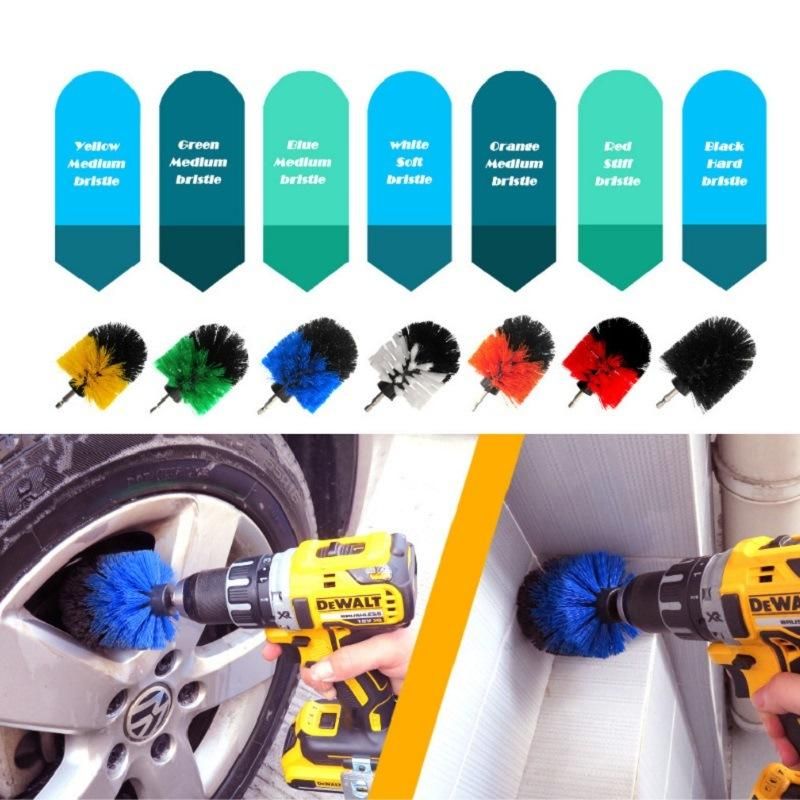 Electric Drill Cleaning Brush 9-Piece Set Conical Polishing Waxing Sponge Automobile Tire Gap Cleaning Electric Drill Brush