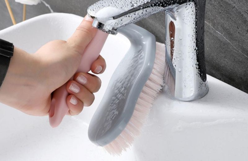 Household Laundry Scrub Brush with Handle Heavy Duty Plastic Cleaning Washing Scrubbing Brush for Clothes Shoe Floor