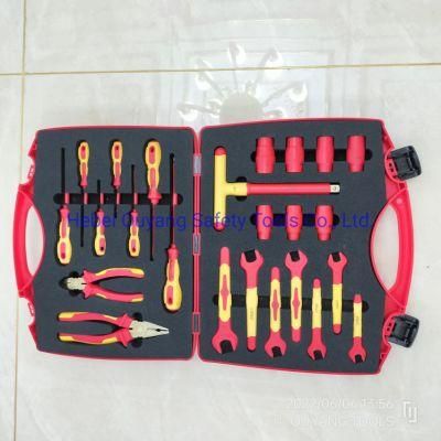 Non-Sparking 1000V Insulated/Insulation/Electrican Tool Kits/Sets 24 PCS, Al-Br