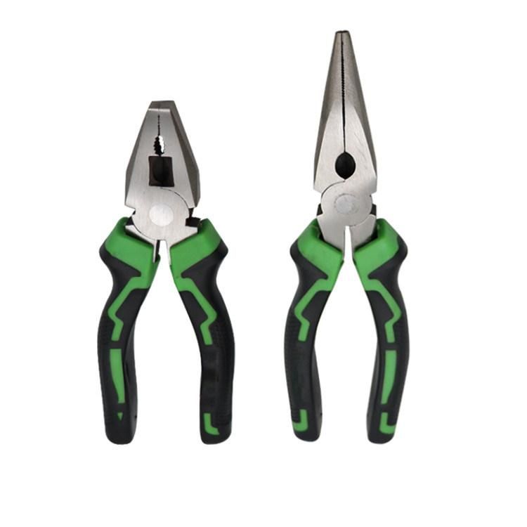 2PCS Set Wire Side Cutter Alicate Hand Tool Pliers Long Nose Diagonal Cutting High Quality Hardware Tools Industrial Combination Pliers