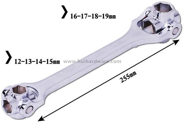 8 in 1 Flexible Socket Wrench with Mirror Surface